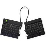 R-Go Tools R-Go Split, ergonomische Tastatur, Bluetooth 5.0, mit AntiSI Software, AZERTY Belgien, ergonomisches Design mit geteilter Tastatur, kompatibel mit Windows/MacOS, Schwarz