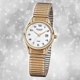 Regent Damen Herrenuhr gold Elegant Quarz Analoguhr URF894