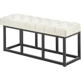 CLP Sitzbank Amun Stoff Schwarz creme/100 cm