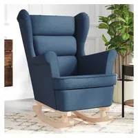 vidaXL Schaukelsessel 74 x 90 x 102 cm Blau mit Rollen