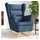 vidaXL Schaukelsessel 74 x 90 x 102 cm Blau mit Rollen