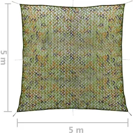 vidaXL Tarnnetz mit Aufbewahrungstasche 5x5 m Grün - Grün