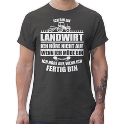 Shirtracer T-Shirt Ich bin ein Landwirt Landwirt Geschenk Bauer grau XXL