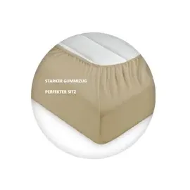 EXKLUSIV HEIMTEXTIL Doppelpack Frottee Spannbettlaken 60 - 70 x 140 cm Sand