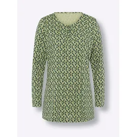 Classic Basics Sieh an! Longshirt in lindgrün-moos-bedruckt | Gr.: 50