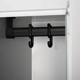 Lüllmann Putzmittelschrank 510720 lichtgrau 60,0 x 50,0 x 180,0 cm, aufgebaut, 1 St.