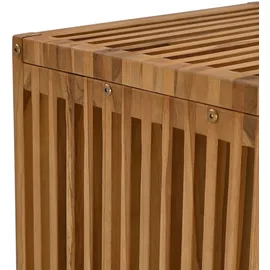 vidaXL Garten-Beistelltisch + Gartenservierwagen, Garten Beistelltisch 45x42,5x45 cm Massivholz Teak