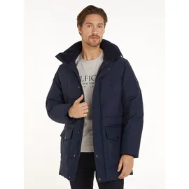 Tommy Hilfiger Parka TOMMY HILFIGER "ROCKIE UTILITY PARKA", Herren, Gr. L, blau (desert sky), Web, Obermaterial: 80% Polyamid, 20% Polyurethan. Futter: 100% Polyamid.