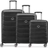 Delsey Paris Meteor 4 Rollen Kofferset 3-teilig mit Dehnfalte black