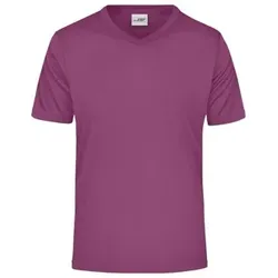 Herren Sportshirt mit V-Ausschnitt JN736, purpur, Größe S - purpur - S