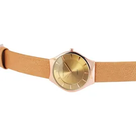 Excellanc Damen Kunstlederions Armbanduhr – Rosa/Hellbraun