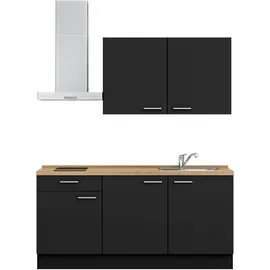 Nobilia Küchenzeile Touch I 180 cm schwarz