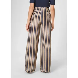 Madeleine Weite Streifenhose Beige/Blau 20