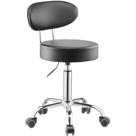Vevor Arbeitshocker Kunstleder 74-90 cm schwarz höhenverstellbar