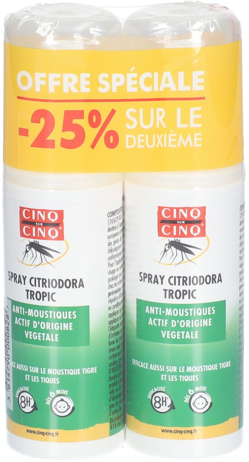 Cinq sur Cinq® Spray Citriodora Anti-moustiques 200 ml liquide