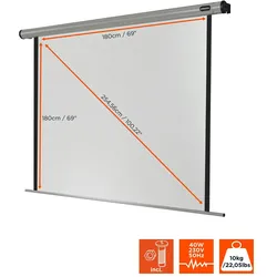 celexon Leinwand Motor HomeCinema 180 x 180 cm