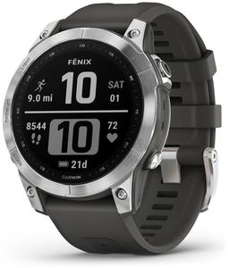 Garmin Smartwatch fenix 7 Standard Edition GPS, 47 mm, NFC, Silber, Graphit