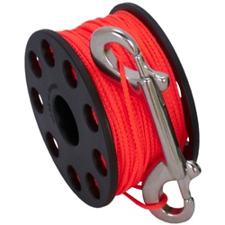Scubaforce Spool mit Double Ender Stainless Steel - 45 Meter - orange