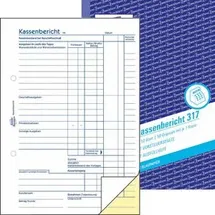 Avery Zweckform Formularbuch Kassenbericht A5 Gelb/Weiß