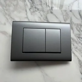 Stilform Drückerplatte Gunmetal Kompatibel zu Geberit Duofix Sigma / Delta 2 Mengenspülung
