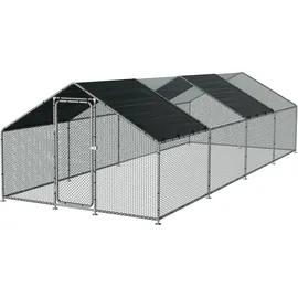 pro.tec Freilaufgehege Wels 300 x 800 x 200 cm grün/silberfarben