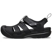 Crocs Damen Yukon Fisherman Sandalen, Black, 38/39 EU