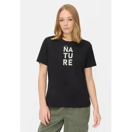 CAMEL ACTIVE T-Shirt aus reiner Baumwolle in Kaviar | Gr.: XXS