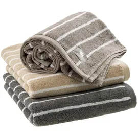 Musterring Needlestripe Badetuch 70 x 140 cm beige