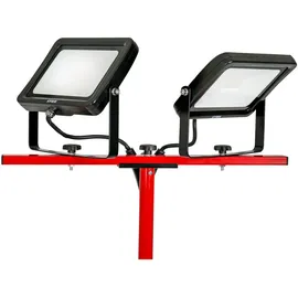 Stier Baustrahler LED 2x30 W 2x2400 Lumen mit Stativ