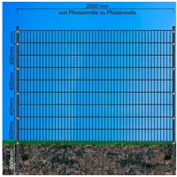 FA-Bausysteme Doppelstabzaun Anthrazit 6-5-6 Leiste 1830 mm 40 m