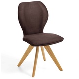 Niehoff Sitzmöbel Colorado Trend-Line Design-Stuhl Eichen/Polyester - 180° drehbar Nirvana dunkelbraun