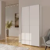 Forte Schwebetürenschrank Nook 100,1 x 190,5 x 39,1 cm Weiß