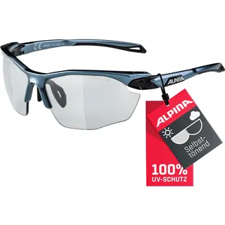 Alpina Twist Five HR V - Selbsttönende, Bruchfeste & Beschlagfreie Sport- & Fahrradbrille Mit 100% UV-Schutz Für Erwachsene, tin-black, Einheitsgröße,Sportlich