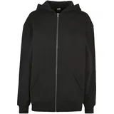 URBAN CLASSICS Ladies Oversized Zip Hoody - schwarz,