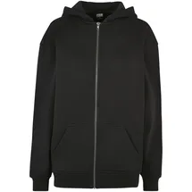 URBAN CLASSICS Ladies Oversized Zip Hoody - schwarz,