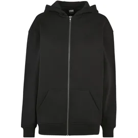 URBAN CLASSICS Ladies Oversized Zip Hoody - schwarz,