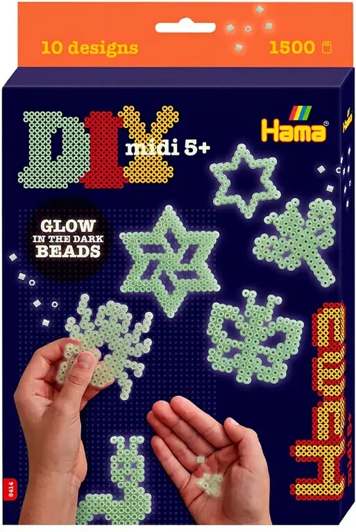 Hama 3414 Leuchtende Perlen im Dunkeln 1500 Stk