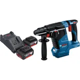 Bosch Professional, + Bosch GBH 18V-24 C Professional Akku Bohrhammer 18 V 2,4 J Brushless SDS plus + 2x Akku 5,0 Ah + (Akkubetrieb)
