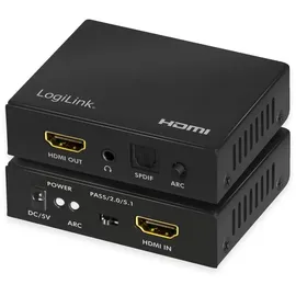 Logilink HD0055 - HDMI-Audio-Extraktor, 2CH/5.1CH, 4K/60 Hz