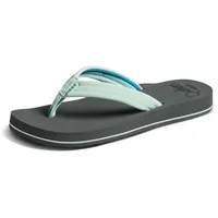 REEF Cushion Breeze Damen-Flip-Flop, ultraweiches gepolstertes Fußbett, Fußgewölbeunterstützung, Grau/Mint, 10 - 41 EU