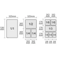 HENDI Budget Line, gn 1/3, 1,5L, 325x176x(H)40mm