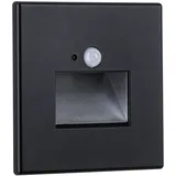 Paulmann 93135 LED-Wandeinbauleuchte LED Wandeinbauleuchte Edge Quadro eckig 80x42mm 1,2W 25lm 230V 2700K Schwarz