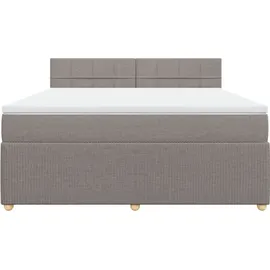 vidaXL Boxspringbett 180 x 200 cm Taupe