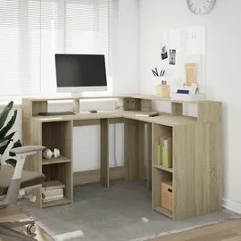 vidaXL Schreibtisch Sonoma Eiche braun