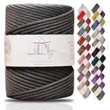 Makromecity Makramee Garn 5mm x 95m Premium Polyester Makramee Schnur Polypropylene Yarn Basteln für Wandbehänge Umhängetasche Handtasche Runner Schnullerkette Platzteller (Anthrazit)