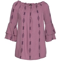 LASCANA Carmenbluse Damen lila-bedruckt Gr.46