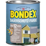 Bondex Dauerschutz Farbe Finnisch Blau 0,75 L für 7 m2 | Hervorragende Farbstabilität | Wetter- und UV-Schutz - bis zu 12 Jahre | Seidenglänzend | Dauerschutzfarbe | Holzfarbe