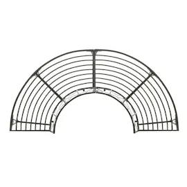 vidaXL Baumbank Halbrund 160 x 61 x 89 cm Grau