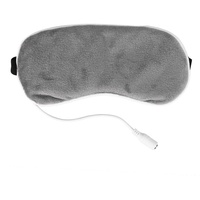 Beheizbare Augenmaske, Tragbar mit Verstellbarem Riemen USB Augenmaske Heizung Dampf Augenschutz Warme Augenkompresse Heizkissen zur Linderung von Blepharitis Bei Trockenem Auge[Grau]