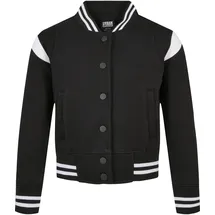 URBAN CLASSICS Inset College Jacke Black / White 110-116 cm